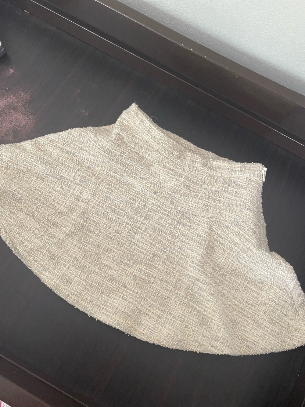 Crewcuts Cream Bouclé Skater Mini Skirt